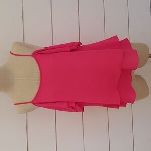 MM MM MM medium hot pink club top peek a boo sleeves